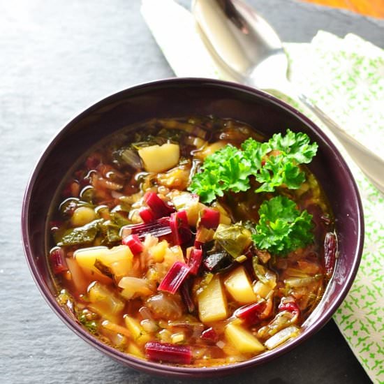 Beet Greens Vegetable Soup
