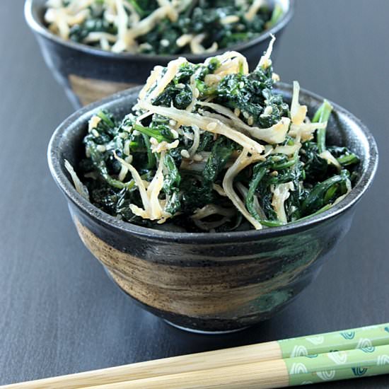 Sautéed Kale and Shirasu