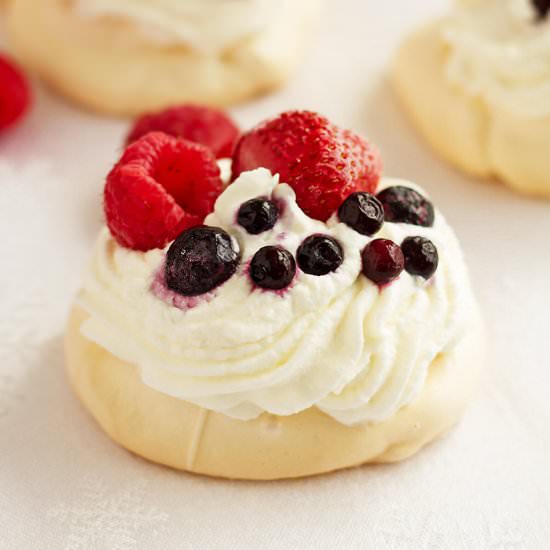 Triple Berry Mini Pavlovas