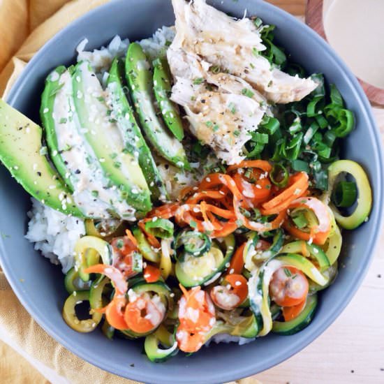 Zoodle Rice Bowl