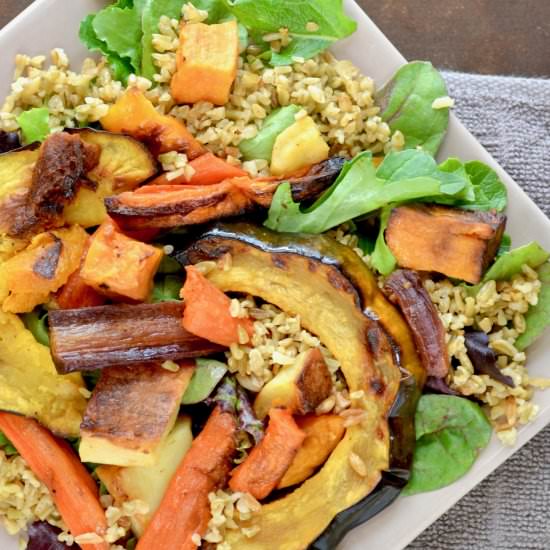 Roast Veggie and Freekeh Salad