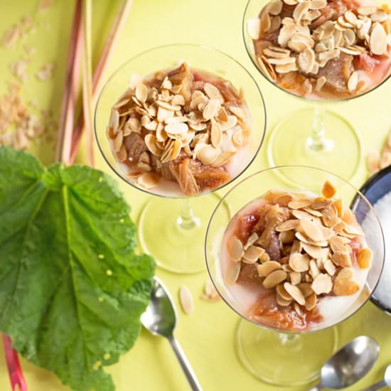 Rhubarb, Almonds, and Yoghurt