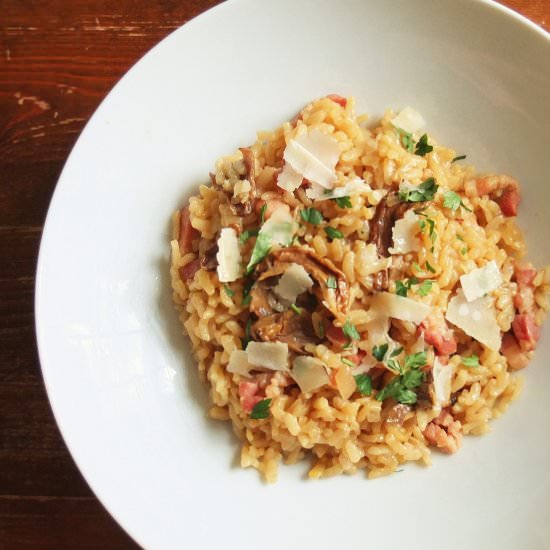 Oven-baked Bacon & Porcini Risotto
