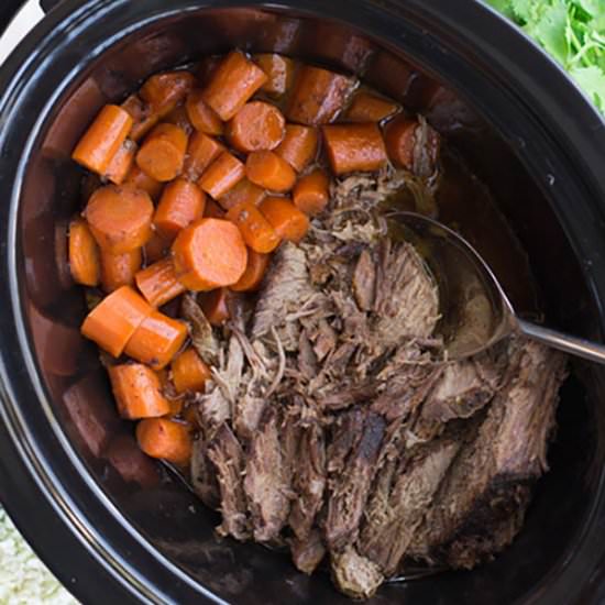 Slow Cooker Beef Roast and Carrots