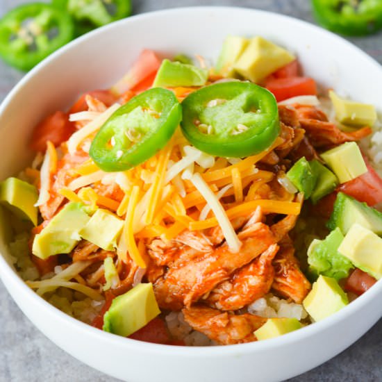 Keto Chicken Enchilada Bowl