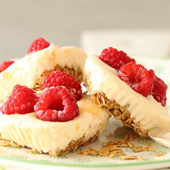 Peach Melba Frozen Yogurt Bites