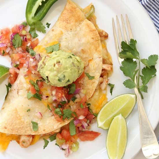 Baked Chicken Fajita Quesadillas