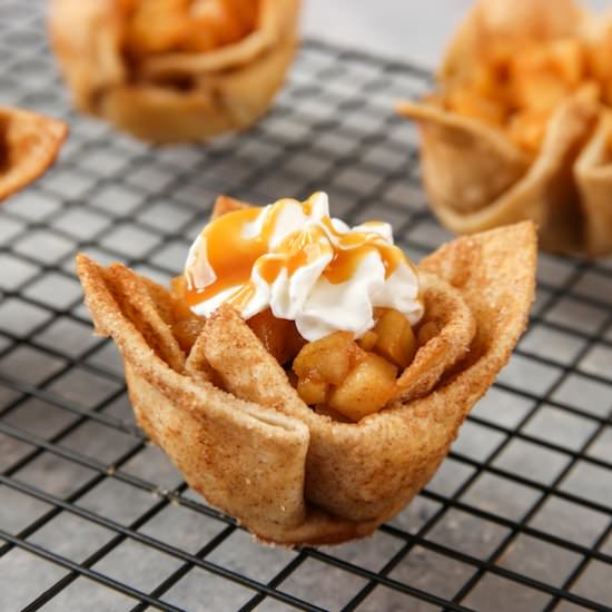 15 Minute Apple Pie Tortilla Cups