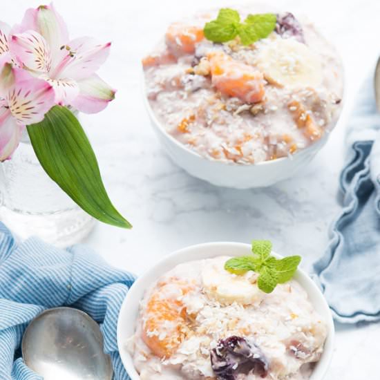Pineapple Curd Ambrosia Salad