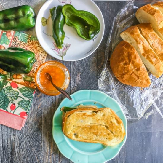 Apricot Poblano Grilled Cheese