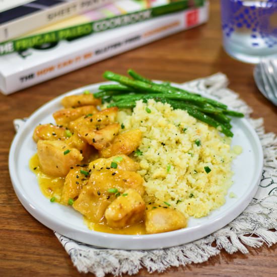 Mango Chicken on Cauliflower Rice