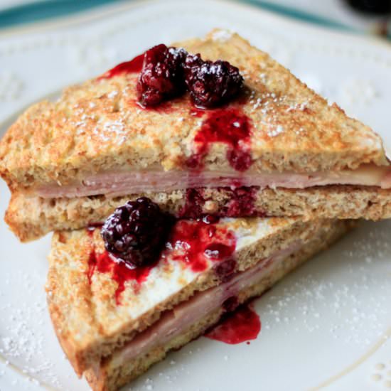 Monte Cristo with Blackberry Sauce