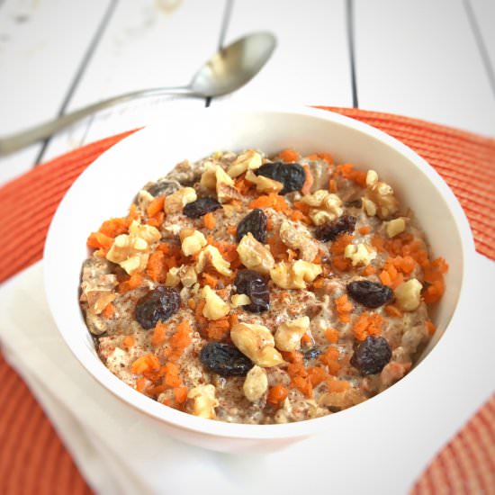 Carrot Cake Protein Overnight Oats