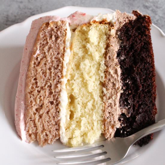 Neapolitan Cake from Scratch