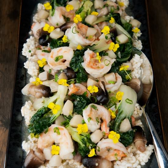 Chinese Shrimp and Sizzling Rice