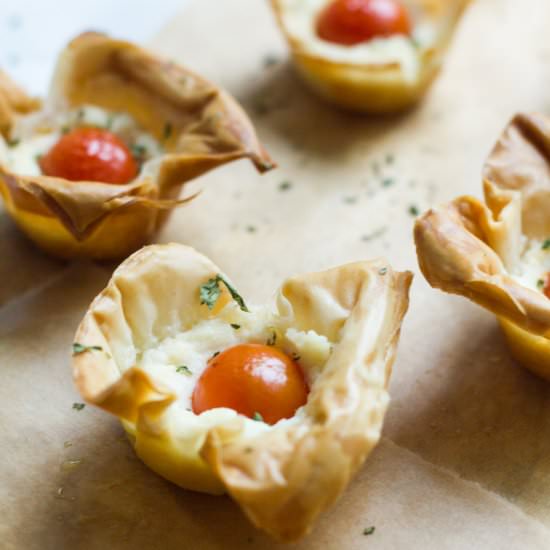 Tomato Ricotta Phyllo Cups