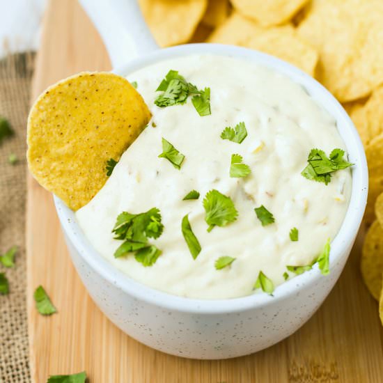 White Queso in the Slow Cooker