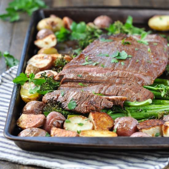 Sheet Pan Flank Steak & Potatoes