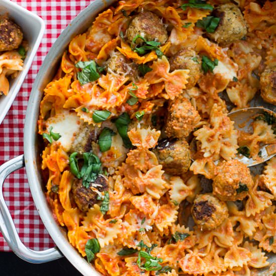 chicken parm pasta bake