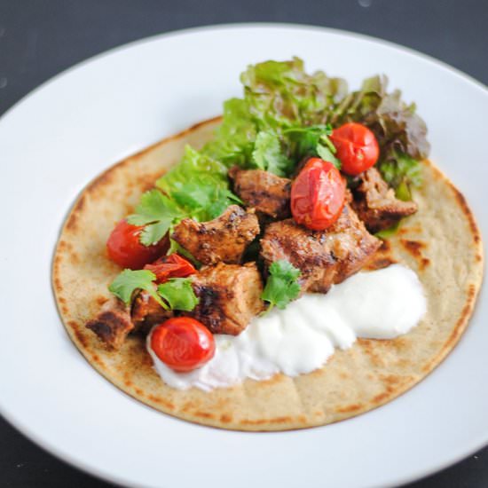 Southwest pork kebabs
