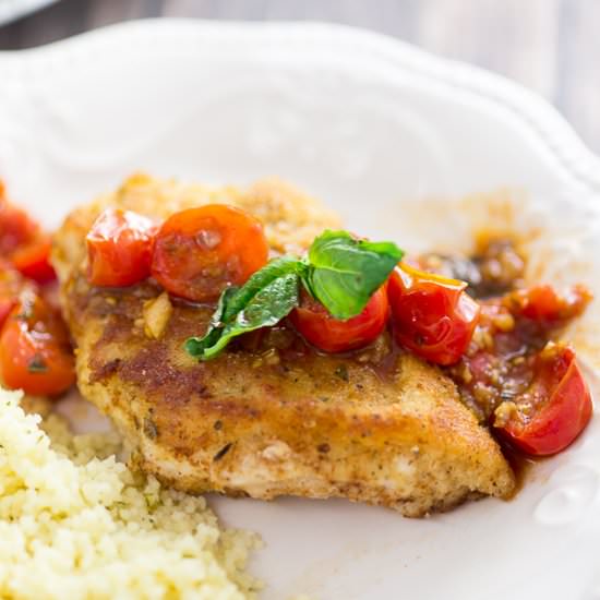 Breaded Chicken with Tomatoes