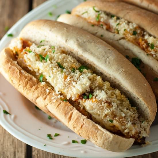Eggplant Parmesan Sandwich