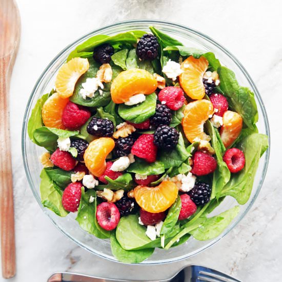 Berry Orange Spinach Salad