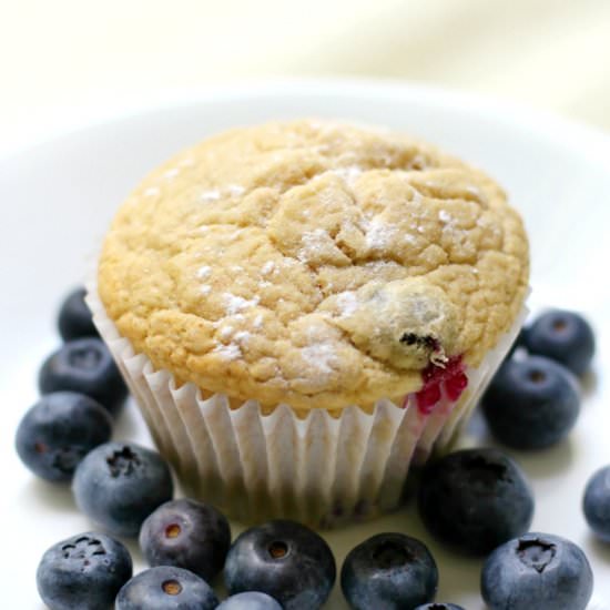 GF/V Bakery-Style Blueberry Muffins