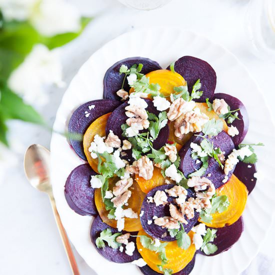Beet, Goat Cheese, and Walnut Salad