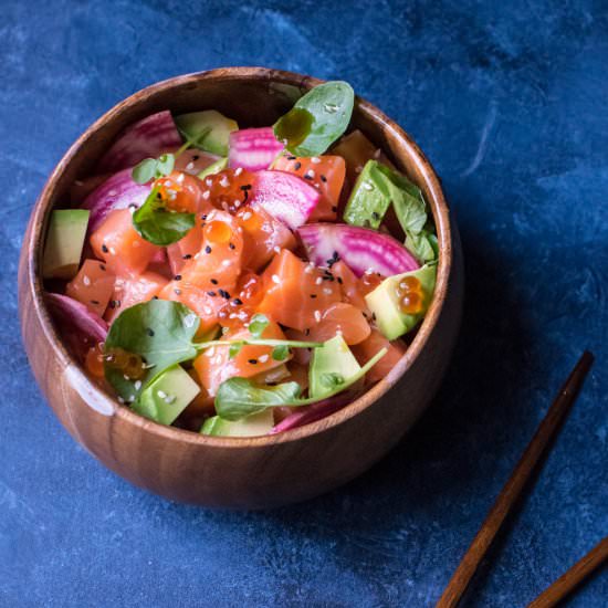 Salmon Poke Bowl with Watercress