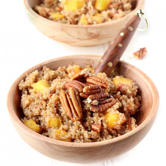 Ginger Peach Breakfast Quinoa