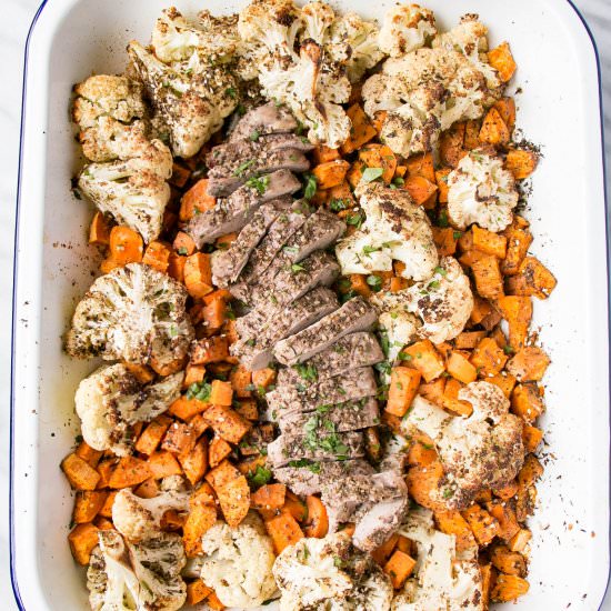 One Pan Pork Tenderloin with Veg