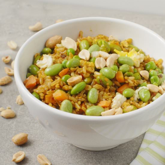 Turmeric Fried Rice with Edamame