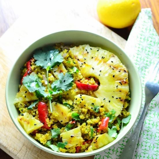 Grilled Pineapple Pepper Quinoa