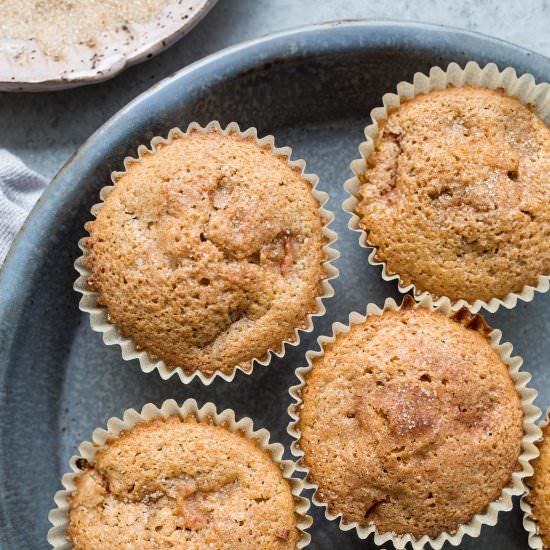 Cinnamon Rhubarb Muffins