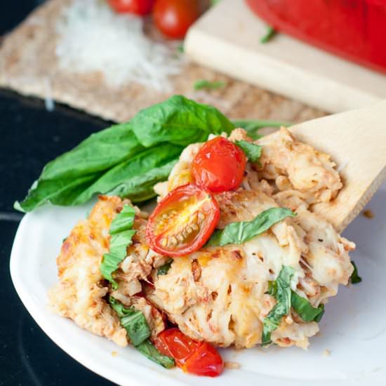 LIGHTENED TOMATO RICOTTA PASTA BAKE
