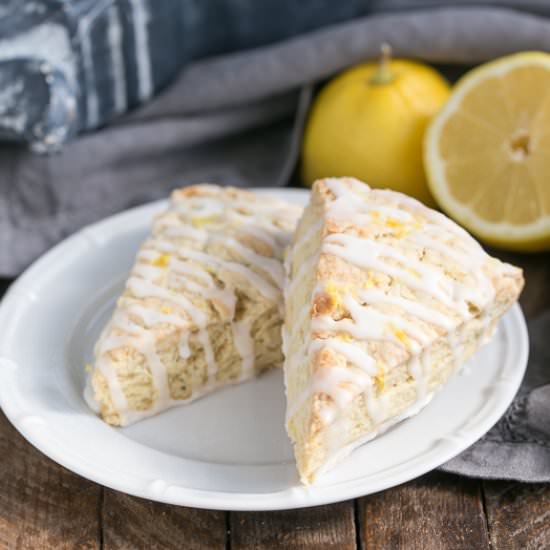 Glazed Lemon Tea Scones
