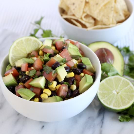 Avocado Black Bean and Corn Salad