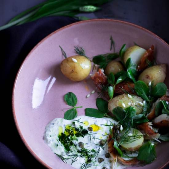 Jersey Royals and Mackerel Salad