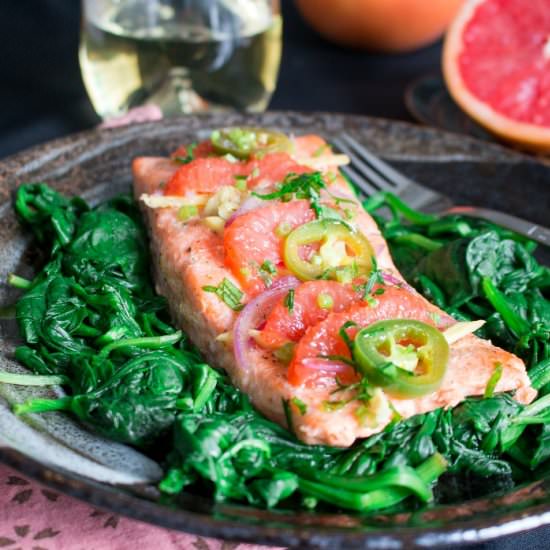 Spicy Citrus Baked Salmon Packets