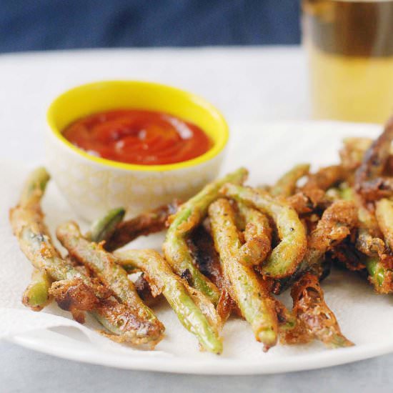 Beer Battered Green Bean Fries