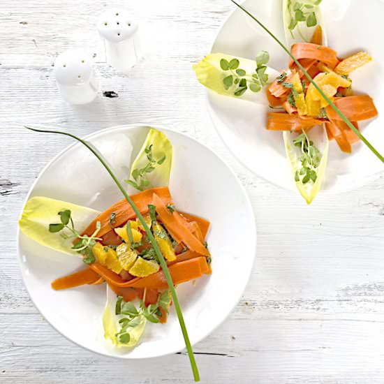Carrot Ribbon and Orange Salad