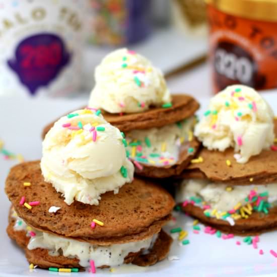 Pancake Ice Cream Sandwiches