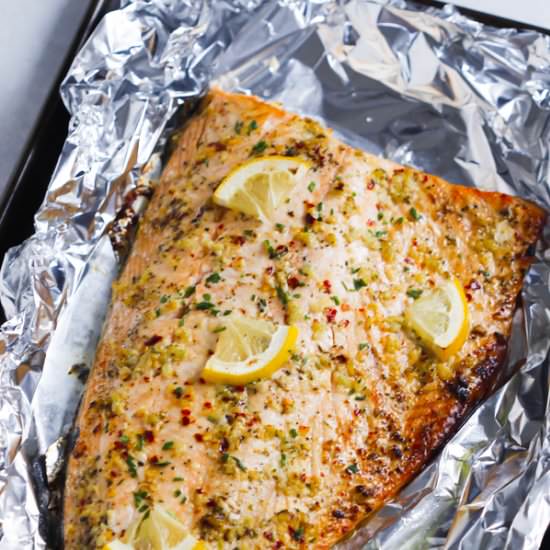Garlic Butter Salmon in Foil