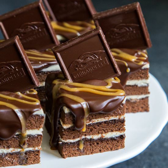 Mini Chocolate Bourbon Caramel Cake