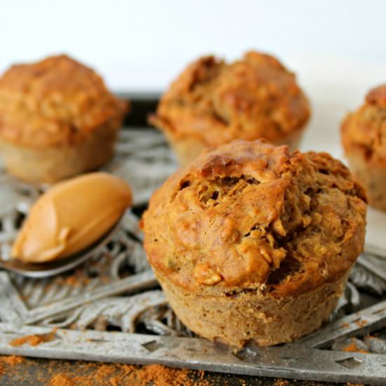 Oatmeal Peanut Butter Muffins