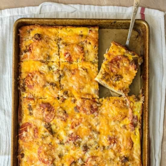 Meat Lovers Breakfast Pizza