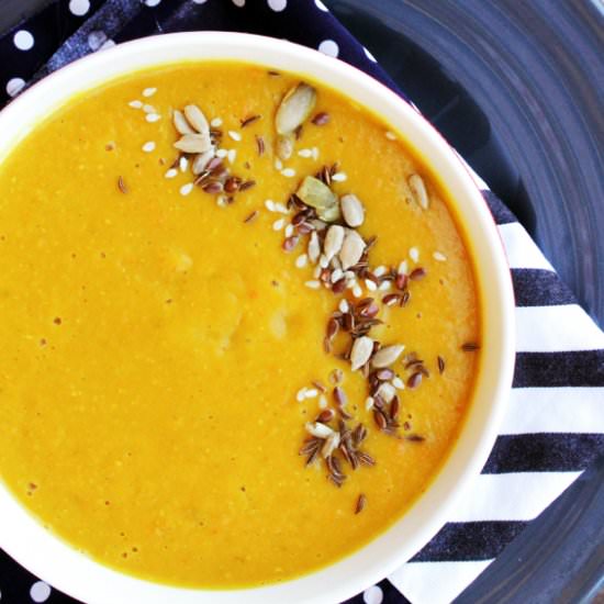 Lentil soup with turmeric