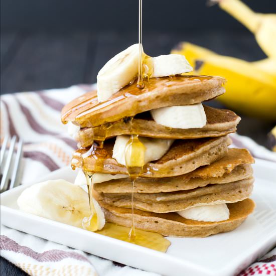 Whole Wheat Banana Pancakes