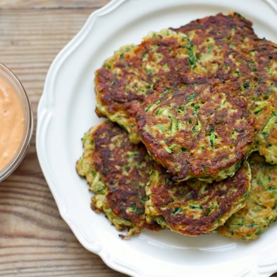 Zucchini & Halloumi Fritters
